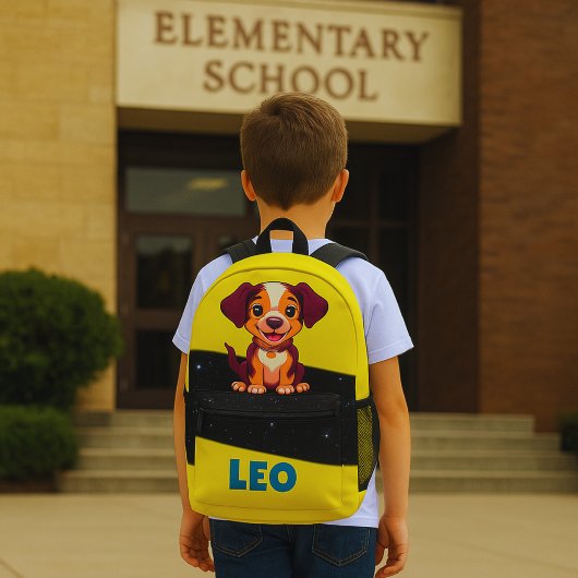 私のパックの子犬 プリントバックパック