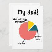 私のパパおもしろいの特徴、父カスタムのための驚き シーズンカード (正面/裏面)