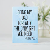 私のパパがあなたに必要な唯一の贈り物  サンキューカード (スタンド正面)