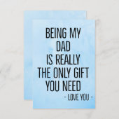 私のパパがあなたに必要な唯一の贈り物  サンキューカード (正面/裏面)