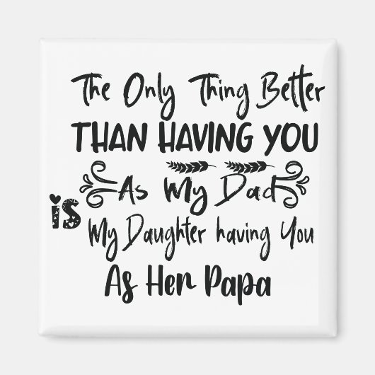 私のパパとして君を迎えるより良いのは マグネット (正面)