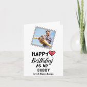 私のパパとして幸せな1歳の誕生日のカスタム写真 シーズンカード (正面)
