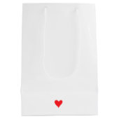 私のパパとして幸せな1歳の誕生日のカスタム写真 ミディアムペーパーバッグ (裏面)