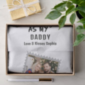 私のパパとして幸せな1歳の誕生日のカスタム写真 薄葉紙 (ギフト)