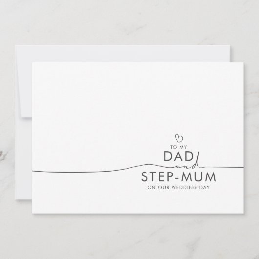 私のパパとステップマーム結婚式の日のメッセージへ (正面)