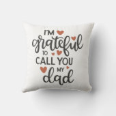 「私のパパと呼んでくれて感謝している」写真枕 クッション (裏面)