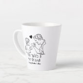 私のパパと私の友人I幸せな父の日 カフェラテマグ (左アングル)