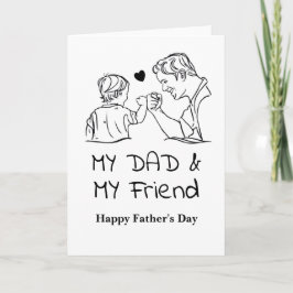 私のパパと私の友人I幸せな父の日 カード