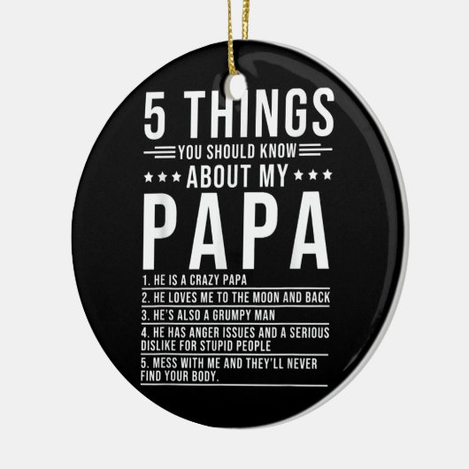 私のパパについて知っておくべき5つ父の セラミックオーナメント (左)
