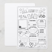 私のパパについて，父親のための子供のギフトありがとう サンキューカード (正面/裏面)