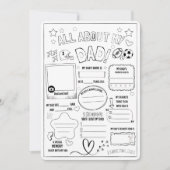 私のパパについて，父親のための子供の贈り物 サンキューカード (正面)