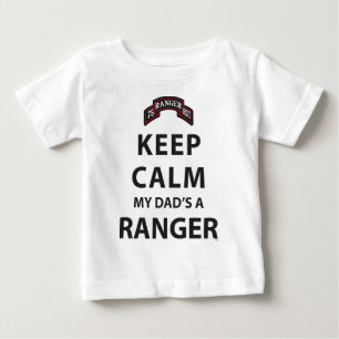 私のパパによってがレーンジャーである平静を保って下さい ベビーTシャツ