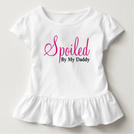 私のパパに甘えて – 白 ベビーTシャツ