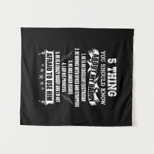 私のパパに5つ知っておくべきこと タペストリー (正面(横))