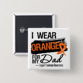 私のパパのための白血病のリボン 缶バッジ (正面&裏面)