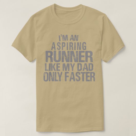 私のパパのような意欲的な走者だけ速い父チー Tシャツ (デザイン正面)