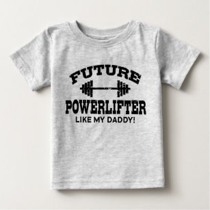 私のパパのような未来のパワーリフター ベビーTシャツ
