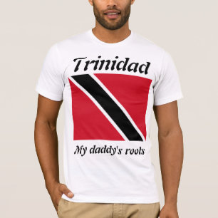 私のパパのルーツトリニダード·メンズTシャツ Tシャツ