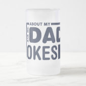 私のパパの冗談のマグの透明なおもしろいについて私に尋ねて下さい フロストグラスビールジョッキ (中央)