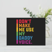 私のパパの声を使わせないで ゲイ LGBTQ 面白い 招待状 (スタンド正面)