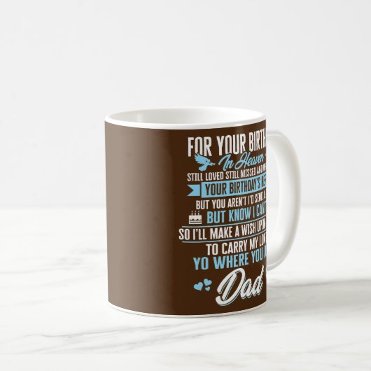 私のパパの天国の誕生日はまだ愛されて コーヒーマグカップ (正面右)