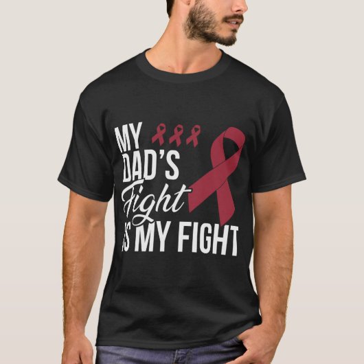 私のパパの戦いは私の多発性骨髄腫戦 Tシャツ (正面)