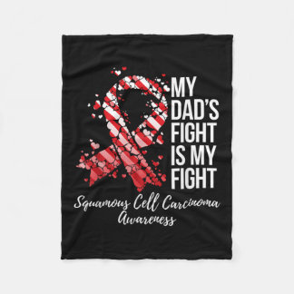 私のパパの戦いは私の戦い扁平上皮細胞 フリースブランケット