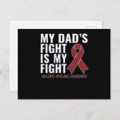 私のパパの戦いは私の闘い多発性骨髄腫シャツ 案内ポストカード (正面/裏面)
