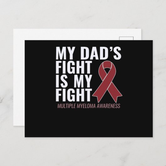 私のパパの戦いは私の闘い多発性骨髄腫シャツ 案内ポストカード (正面/裏面)