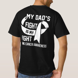 私のパパの戦いは私の闘う肺がん認識度 Tシャツ