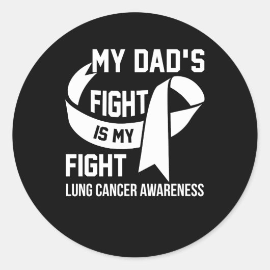 私のパパの戦いは肺がん認識度 ラウンドシール (正面)