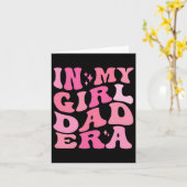 私のパパの時代のシャツレトロガールパファーザーデー カード (黄色い花)