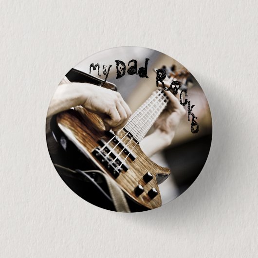 私のパパの石 缶バッジ (正面)