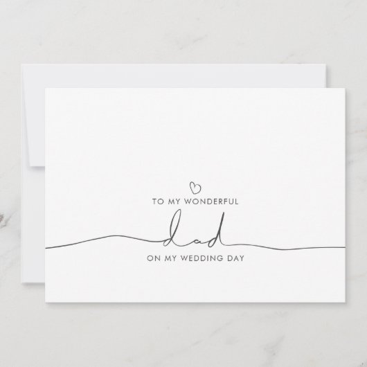 私のパパの結婚朝のかわいいメッセージへ (正面)