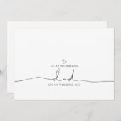 私のパパの結婚朝のかわいいメッセージへ (正面/裏面)