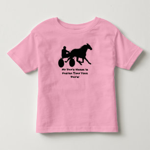 私のパパの馬はあなたのパパより速いです! トドラーTシャツ