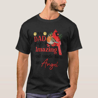 私のパパはとても勇敢な神は彼を天使のパパにした Tシャツ