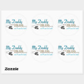 私のパパはイラクにいる（青） ラウンドシール (シート)