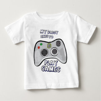 私のパパはゲーム遊が好きだ！ ベビーTシャツ