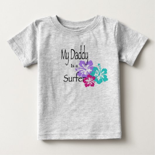 私のパパはサーファーだ ベビーTシャツ (正面)