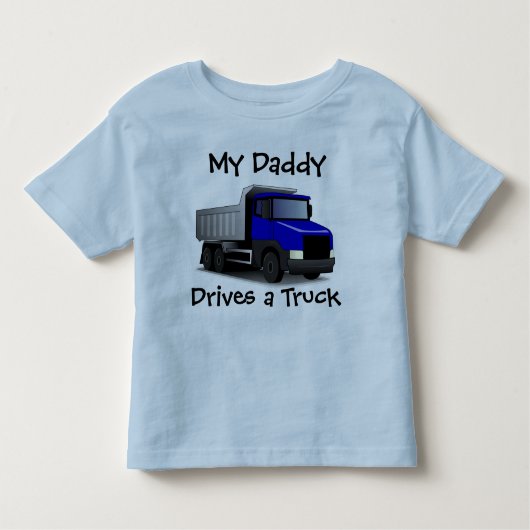 私のパパはトラックの幼児のTシャツを運転する トドラーTシャツ (正面)
