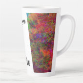 私のパパはヒーローファーザーの日抽象芸術アートフローラ カフェラテマグ (右)