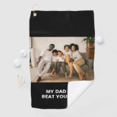 私のパパはビートあなたのパパ写真 ゴルフタオル (インサイチュ)
