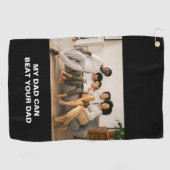 私のパパはビートあなたのパパ写真 ゴルフタオル (横)