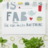 私のパパはファブ キッチンタオル (折り畳み)