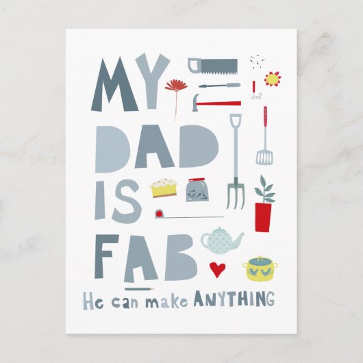 私のパパはファブ ポストカード (正面)