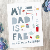 私のパパはファブ ポストカード