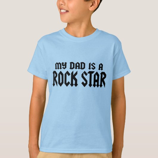 私のパパはロックスターだ Tシャツ (正面)