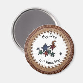 私のパパはロックスター磁石だ マグネット (正面/裏面)