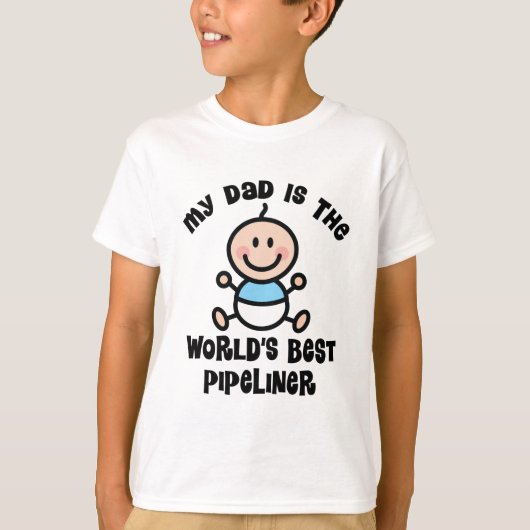 私のパパは世界のベストPipelinerです Tシャツ (正面)
